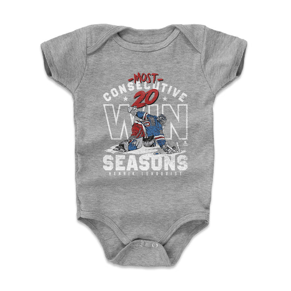 Henrik Lundqvist Baby Clothes, New York R Hockey Kids Baby Onesie